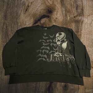 Y2K Disney Jack Skellington Crewneck Sweatshirt XXL
